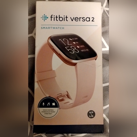 FitBit Versa 2 Health/Fitness Tracking Smartwatch Petal & Rose Gold - Picture 9 of 16